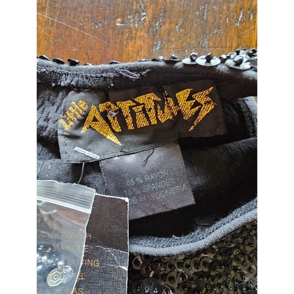 Little Attitudes by Debra Green Hand-Beaded Sequin A-Line Dress, Pageant SZ 7 - Picture 5 of 16